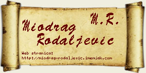 Miodrag Rodaljević vizit kartica